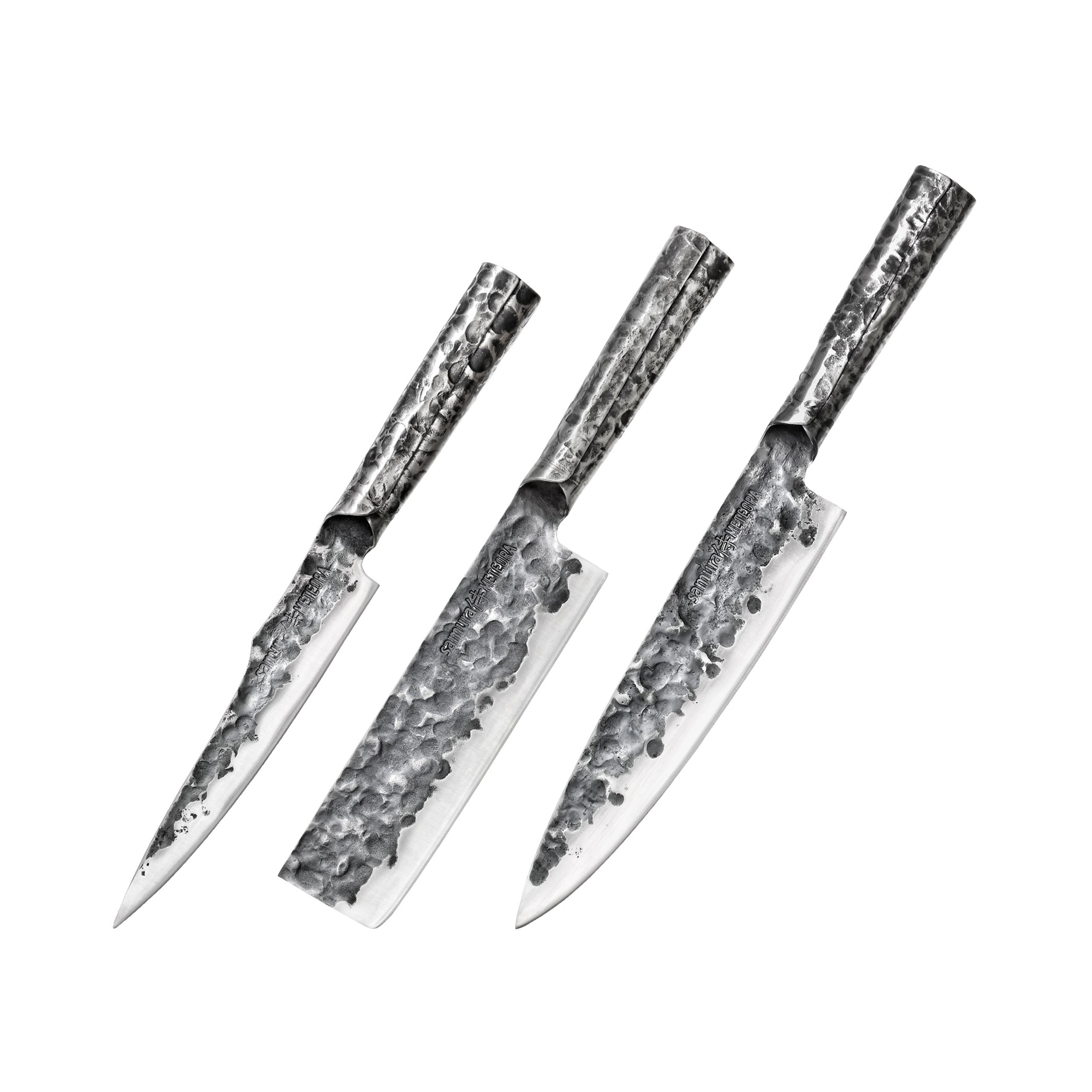 Samura METEORA (SMT-0220) "Set of 3 kitchen knives: Utility knife, Nakiri knife, Chef's knife"